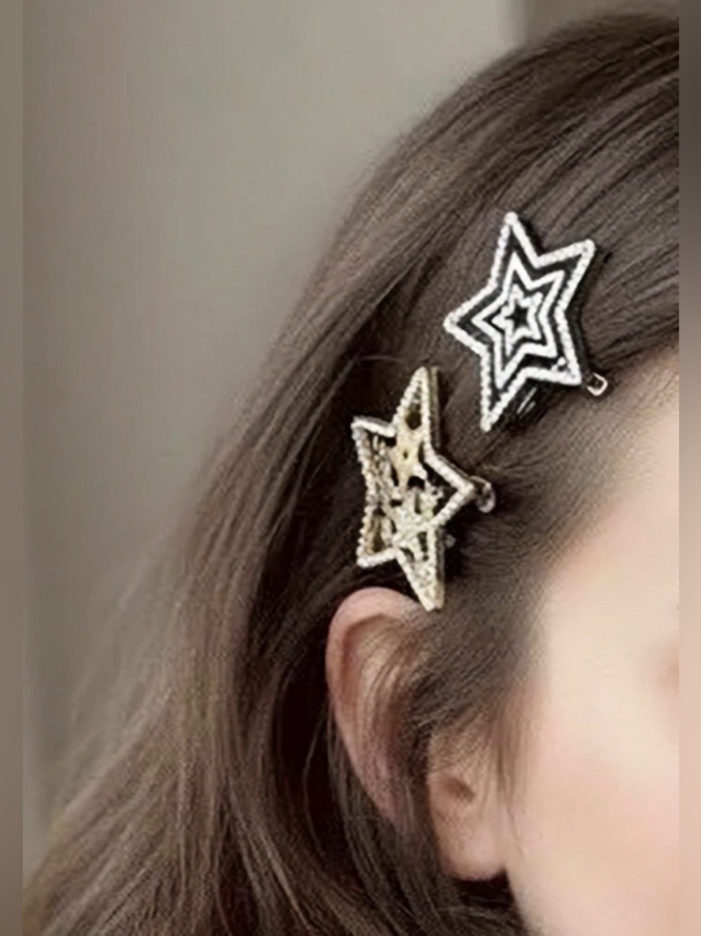 Dior Lucky Star Hair Clips - Gold and Silver